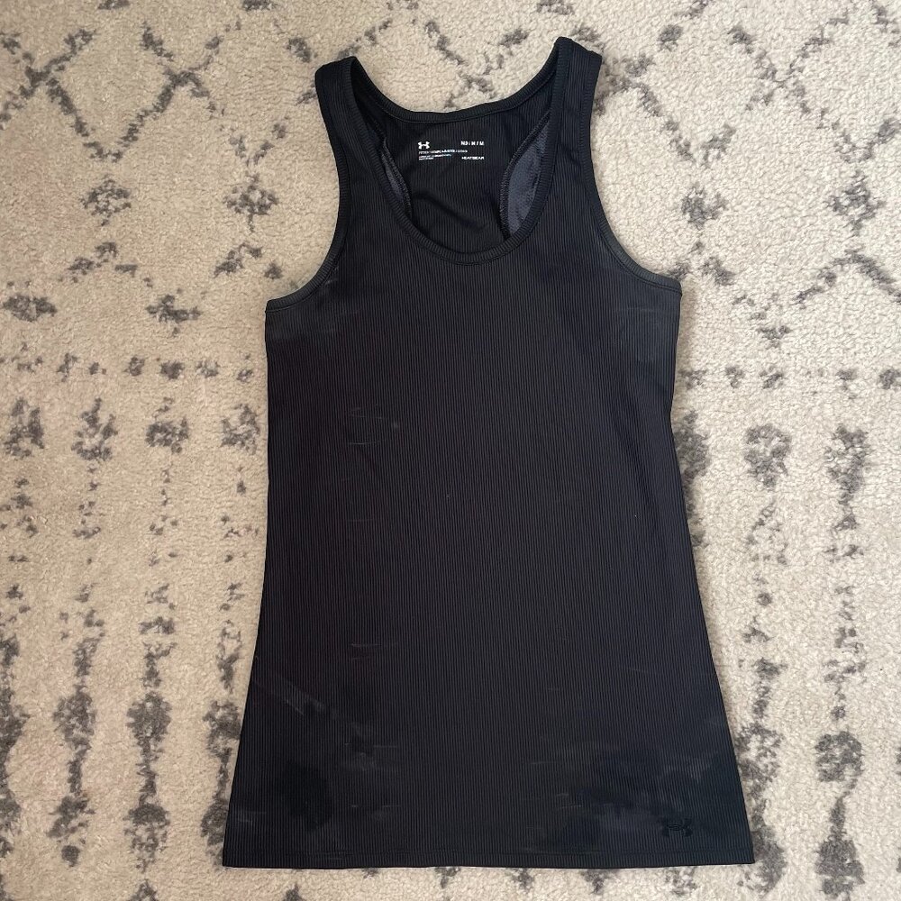 Under Armour Women’s Black HeatGear Tank Top – Medium